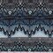 Sky/Black/Cobalt Tribal Wave Crinkled Crepe Fabric By the Yard